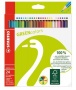 Színes ceruza készlet, hatszögletű, STABILO 'GreenColours', 24 különböző szín