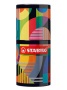 Rostirón készlet, hengeres fém doboz, 1 mm, STABILO 'Pen 68 ARTY', 45 különböző szín