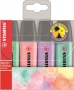 Szövegkiemelő készlet, 2-5 mm, STABILO 'BOSS original Pastel2', 4 különböző szín
