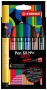 Rostirón készlet, 1-5 mm, vágott hegy, STABILO 'Pen 68 MAX', 6 különböző szín