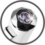 Golyóstoll, fehér-ezüst Rialto, fehér SWAROVSKI® kristállyal, 14cm, ART CRYSTELLA®