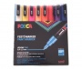 Dekormarker készlet, 0,9-1,3 mm, UNI 'Posca PC-3M', 16 különböző szín
