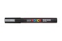 Dekormarker, 0,9-1,3 mm, UNI 'Posca PC-3M', ezüst
