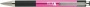 Golyóstoll, 0,24 mm, nyomógombos, rózsaszín tolltest, ZEBRA 'F-301 A', kék