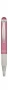 Golyóstoll, 0,24 mm, teleszkópos, rozsdamentes acél, pink tolltest, ZEBRA Telescopic Metal Stylus, kék