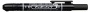 Alkoholos marker, 1,3 mm, nyomógombos, ZEBRA 'Mckie Retractable', fekete