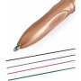 Golyóstoll, 0,37 mm, nyomógombos, négyszínű, ZEBRA Smooth, rose gold