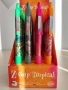 Golyóstoll display, 0,27 mm, nyomógombos, ZEBRA 'Z-Grip Tropical', kék, 4 különböző minta