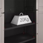 Szerszámtároló szekrény, magas, műanyag, KETER Pro, fekete-szürke