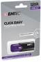 Pendrive, 128GB, USB 3.2, EMTEC B110 Click Easy, fekete-lila