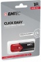 Pendrive, 16GB, USB 3.2, EMTEC B110 Click Easy, fekete-piros