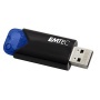 Pendrive, 32GB, USB 3.2, EMTEC B110 Click Easy, fekete-kék