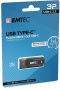 Pendrive, 32GB, USB-C 3.2, EMTEC D400 Type-C, fekete