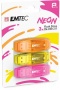 Pendrive, 8GB, 3 db, USB 2.0, EMTEC 'C410 Neon', narancs, citromsárga, rózsaszín