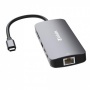USB elosztó-HUB, 2xUSB-C/1xHDMI/3xUSB-A/RJ45/SD/mSD, VERBATIM