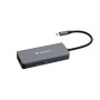 USB elosztó-HUB, USB-C /3xUSB-A, HDMI, RJ45, VERBATIM
