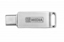 Pendrive, 32GB, USB 3.2 Gen1 + USB-C, alumínium ház, MYMEDIA Dual (by VERBATIM)