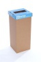 Szelektív hulladékgyűjtő, újrahasznosított, angol felirat, 50 l, RECOBIN 'Office', kék