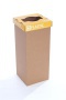 Szelektív hulladékgyűjtő, újrahasznosított, angol felirat, 50 l, RECOBIN 'Office', sárga