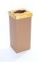 Szelektív hulladékgyűjtő, újrahasznosított, angol felirat, 50 l, RECOBIN 'Office', sárga