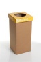Szelektív hulladékgyűjtő, újrahasznosított, angol felirat, 20 l, RECOBIN 'Mini', sárga