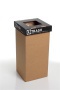 Szelektív hulladékgyűjtő, újrahasznosított, angol felirat, 20 l, RECOBIN 'Mini', fekete