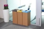 Szelektív hulladékgyűjtő, újrahasznosított, szlovák felirat, 50 l, RECOBIN Office, sárga