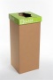 Szelektív hulladékgyűjtő, újrahasznosított, angol felirat, 50 l, RECOBIN 'Office', zöld