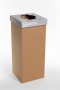 Szelektív hulladékgyűjtő, újrahasznosított, angol felirat, 50 l, RECOBIN 'Office', szürke