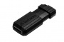 Pendrive, 128GB, USB 2.0, 10/4MB/sec, VERBATIM PinStripe, fekete