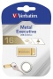 Pendrive, 16GB, USB 3.2, VERBATIM Executive Metal arany