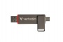 Pendrive, 256GB, USB-A/C 3.2 Gen1, VERBATIM Dual QuickStick, fekete