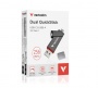 Pendrive, 256GB, USB-A/C 3.2 Gen1, VERBATIM Dual QuickStick, fekete