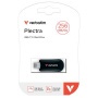 Pendrive, 256GB, USB-C 3.2 Gen1, VERBATIM Plectra, fekete