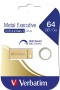 Pendrive, 64GB, USB 3.2, VERBATIM 'Executive Metal', arany