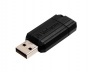 Pendrive, 8GB, USB 2.0, 10/4MB/sec, VERBATIM PinStripe, fekete