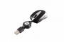 Egér, vezetékes, optikai, kisméret, USB, VERBATIM Go Mini, ezüst-fekete