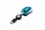 Egér, vezetékes, optikai, kisméret, USB, VERBATIM Go Mini, ezüst-karibikék