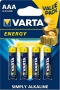 Elem, AAA mikro, 4 db, VARTA 'Energy'