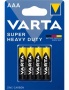 Elem, AAA mikro, 4 db, féltartós, VARTA 'Super Heavy Duty'