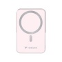 Power bank, külső akkumulátor, mágneses (vezeték nélküli), 10.000mAh, kitámasztó, VERBATIM 'Charge n Go', rózsaszín
