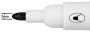 Táblamarker, kúpos hegyű, 2 mm, 10 db, NOBO Glide, fekete