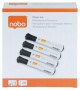 Táblamarker, kúpos hegyű, 2 mm, 10 db, NOBO Glide, fekete
