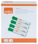 Táblamarker, kúpos hegyű, 2 mm, 10 db, NOBO Glide, zöld