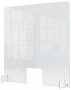 NOBO asztali védőfal kiadó ablakkal | átlátszó | akril | 700x850 mm