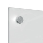 Üzenőtábla, üveg, fali, keskeny, 30x90 cm, NOBO Home, fehér