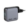 Hálózati töltő, 2xUSB-C, USB-A, kijelző, 100W, GaN, VERBATIM