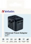 Utazó adapter, univerzális, 2xUSB, VERBATIM UTA-01