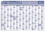 Éves tervező és projekt naptár, kétoldalas, fémléces, kék színű filctollal, 70x100 cm, 2022 évi, STIEFEL