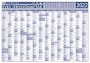 Éves tervező és projekt naptár, kétoldalas, fémléces, kék színű filctollal, 70x100 cm, 2025 évi, STIEFEL